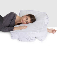 Wife Pillow - Arm & Body Position Bed Pillow - Bamboo Shell & Charcoal Shredded Memory Foam Filled Pillow