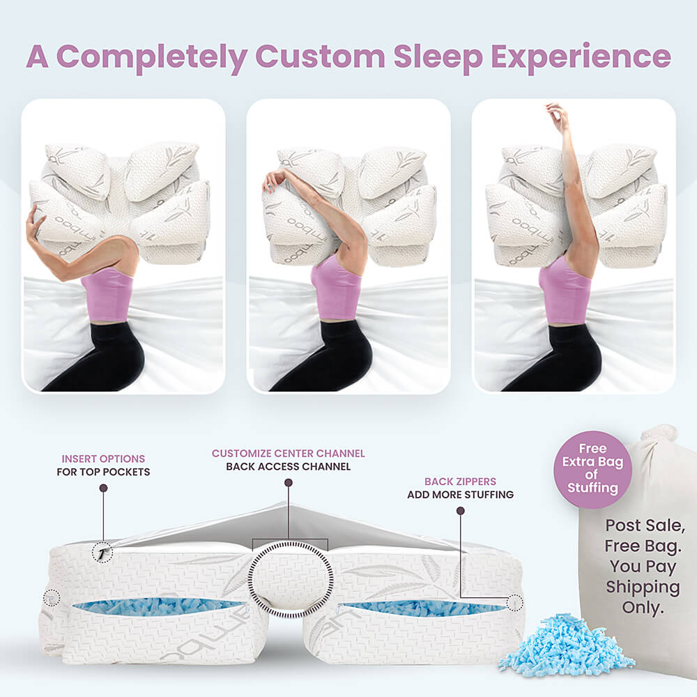 Long-lasting cooling bamboo and memory foam topper for Wife Pillow.