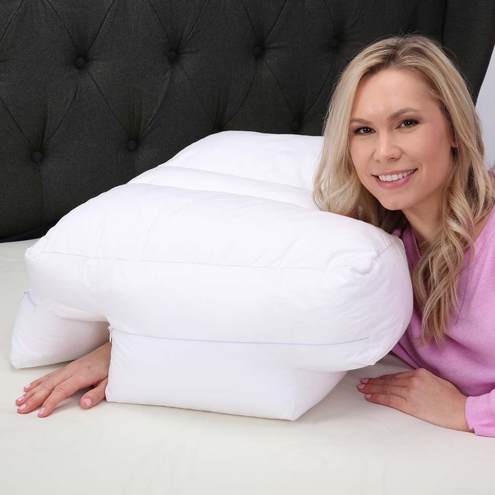 Certipur-US certified memory foam topper for Wife Pillow with OEKO-TEX 100 shell.