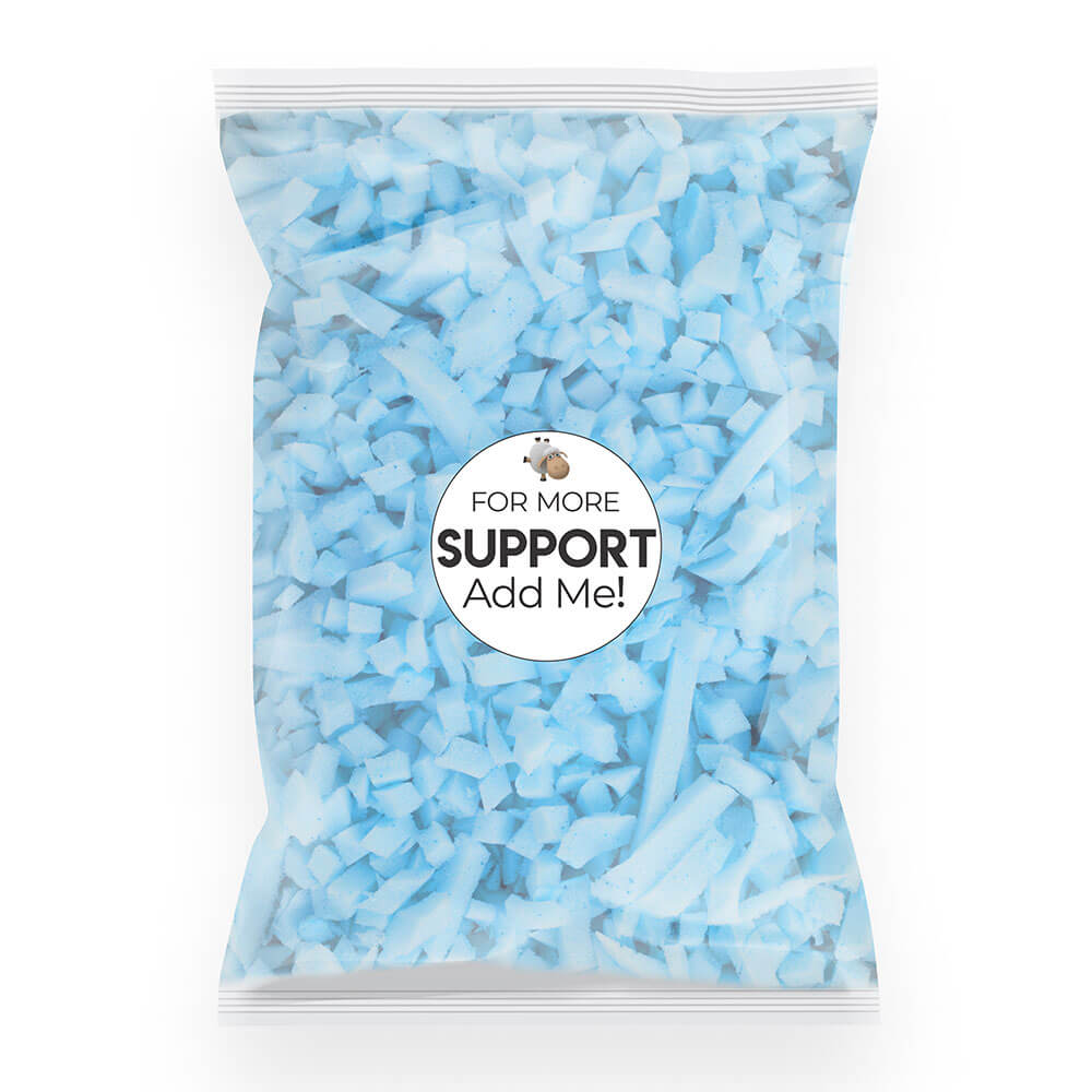 Bag of memory foam pillow fill for adjustable support