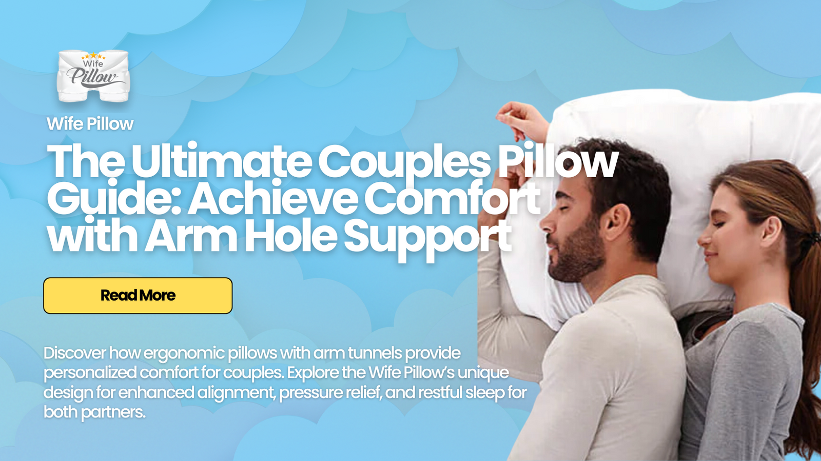 Couple sleepingon a Wife Pillow