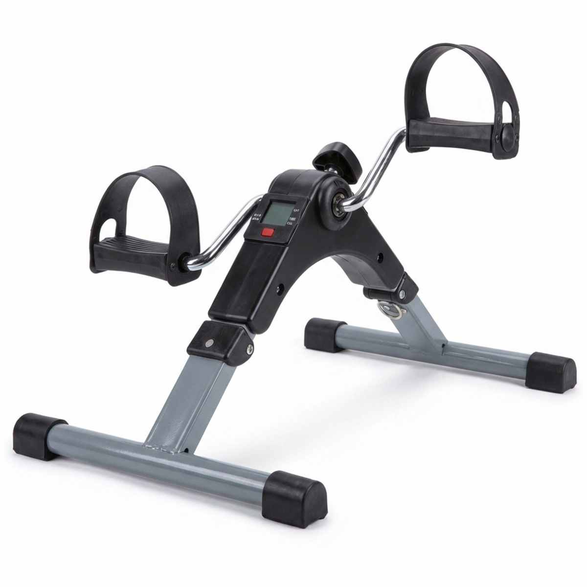 Folding Pedal Exercise Bike to Strengthen and Tone Legs or Arms With Electronic Display - view 1