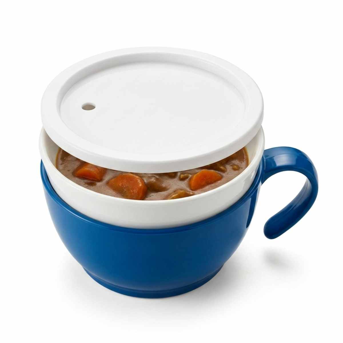 Hitnotion-Touch Microwave-Safe 3-Piece Bowl Set, 24 oz, Blue - view 1