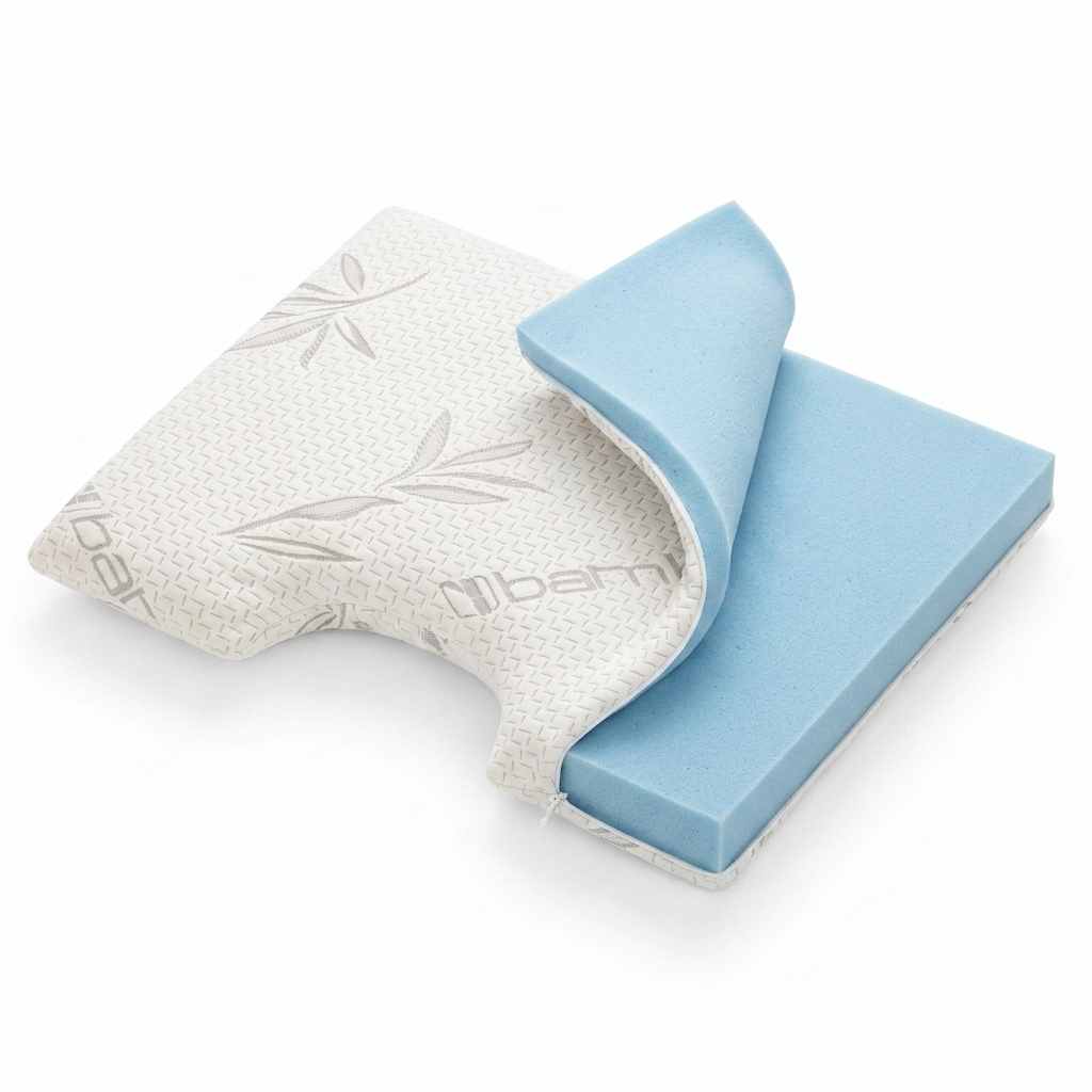 Insert Topper - Bamboo Cooling Blue Shredded Memory Foam - view 1