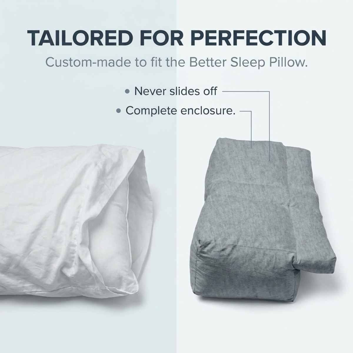 Jersey Knit Cover For The Better Sleep Fiber Fill Pillow - Hypoallergenic - view 3