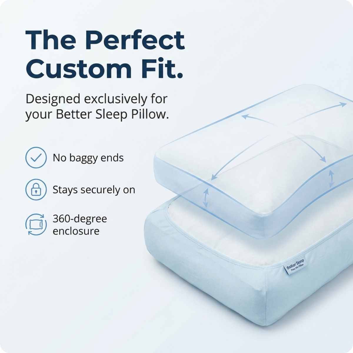 Jersey Knit Cover For The Better Sleep Fiber Fill Pillow - Hypoallergenic - view 4
