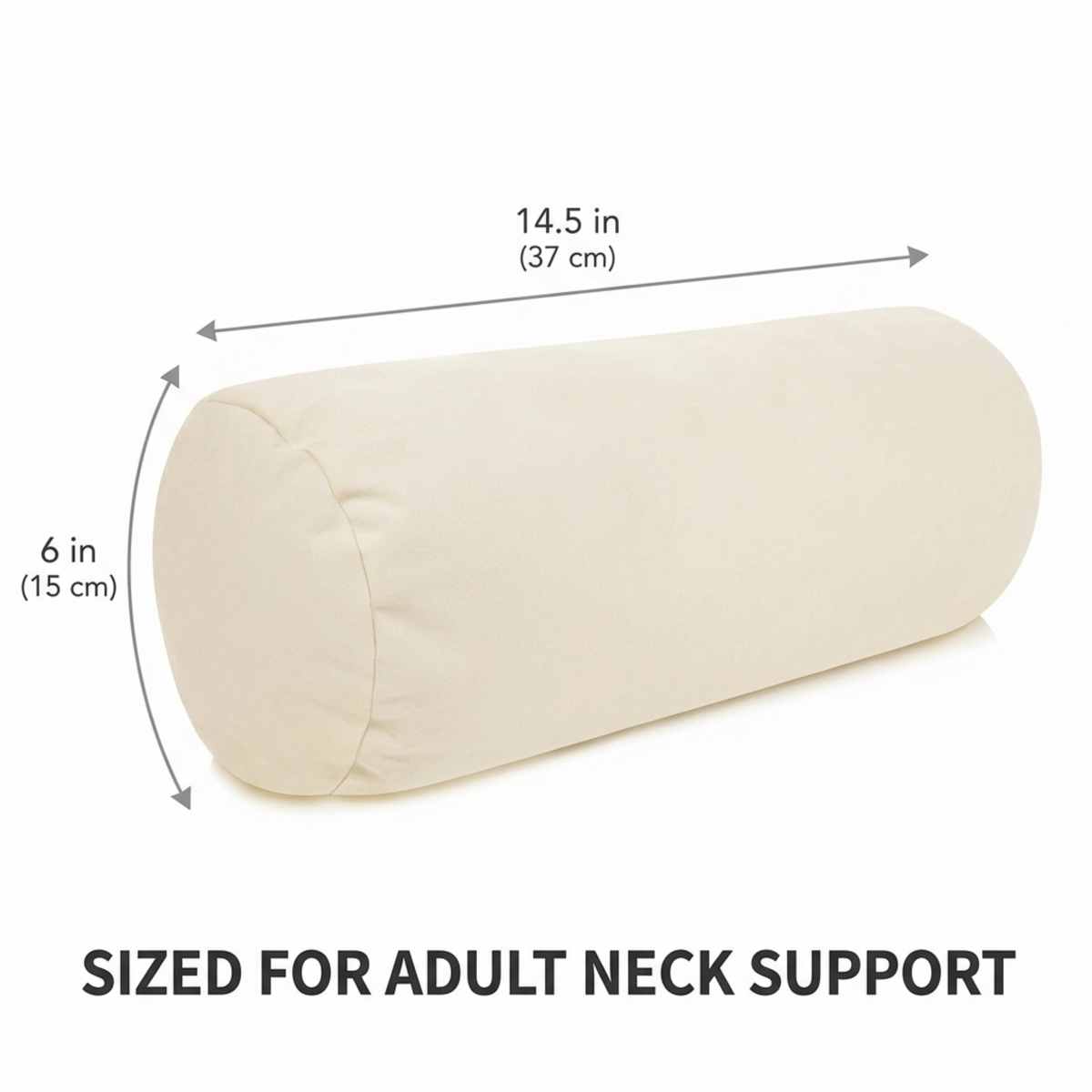 Organic Buckwheat Hull Bed Pillow - Stress And Neck Tension Relief - Bed Pillow, Cream - view 5