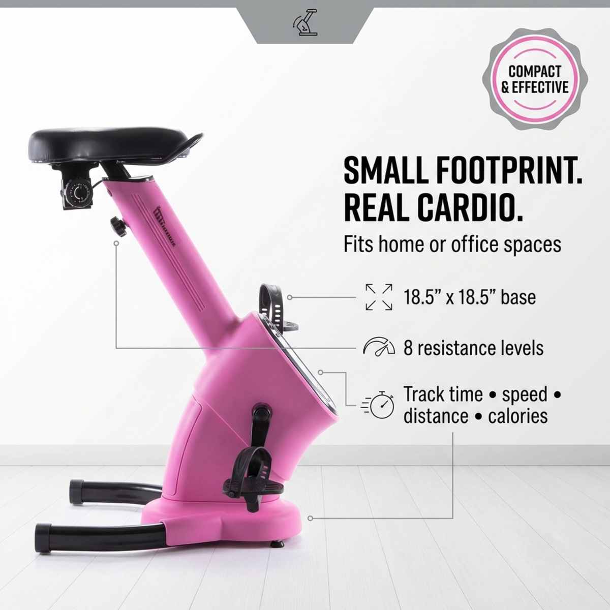 Upright Training X-Bike With Magnetic Resistance - Cardiac Aerobic Exercise Bike - Digital - view 5