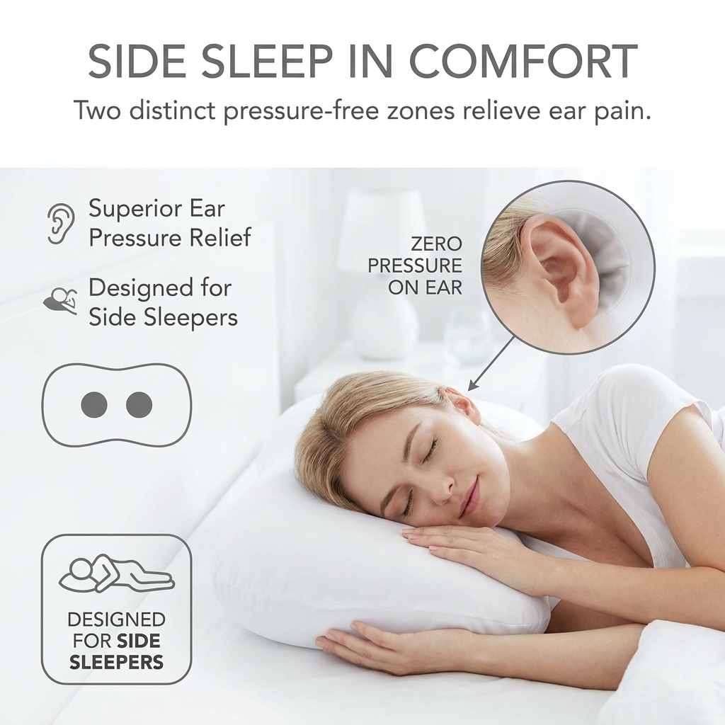 Now Pillow Ear Hole & Neck Support Relief Neck & Ear Problems During Sleep - Microbead / M - view 2