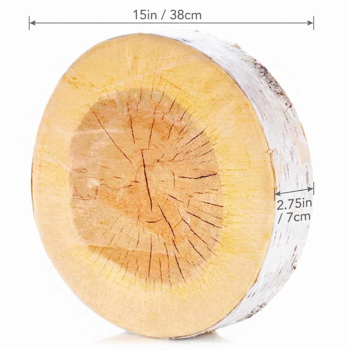Log Maple Slice Memory Foam Seat Cushion Decorative Pillow - Bring Nature Home - view 4
