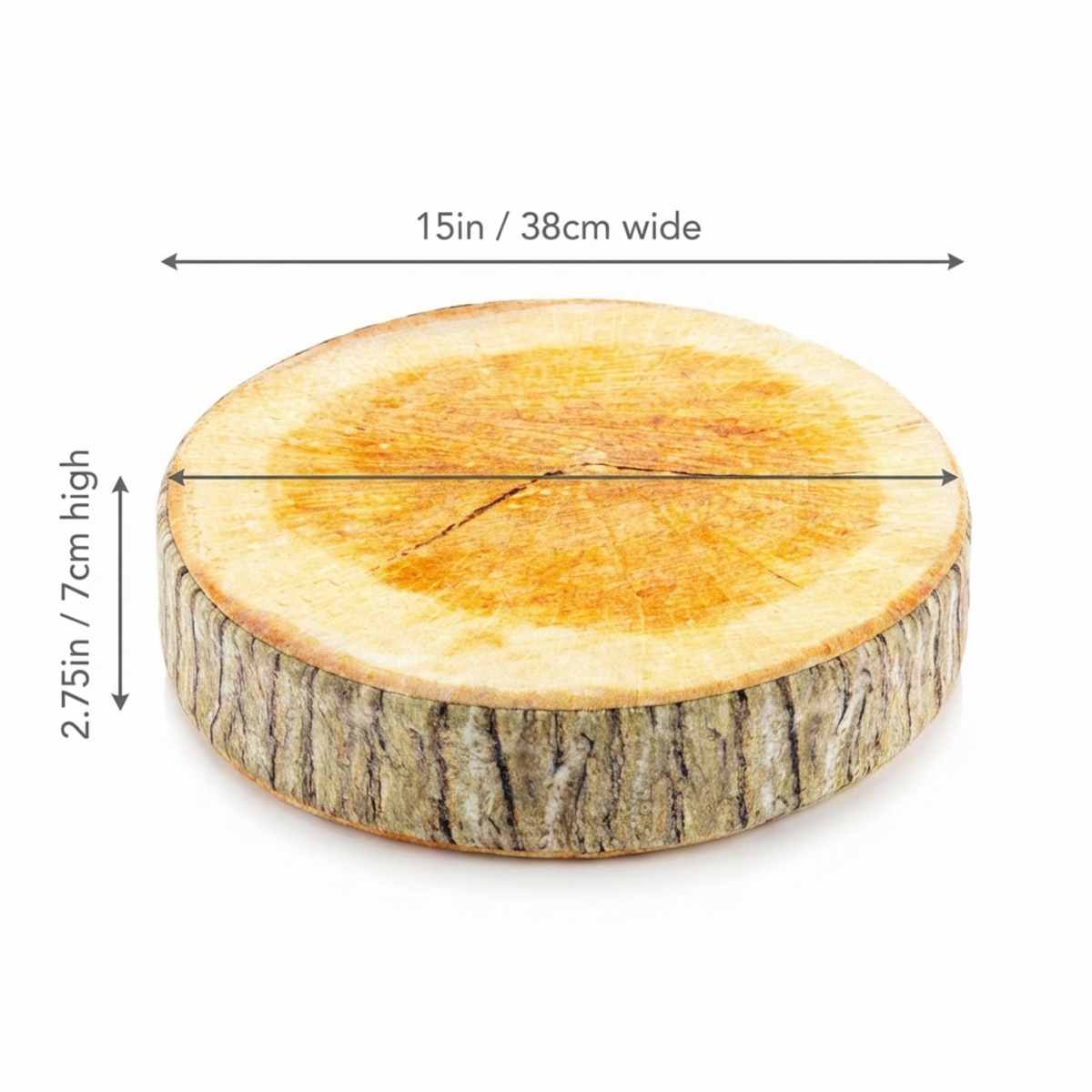 Log Maple Slice Memory Foam Seat Cushion Decorative Pillow - Bring Nature Home - view 5