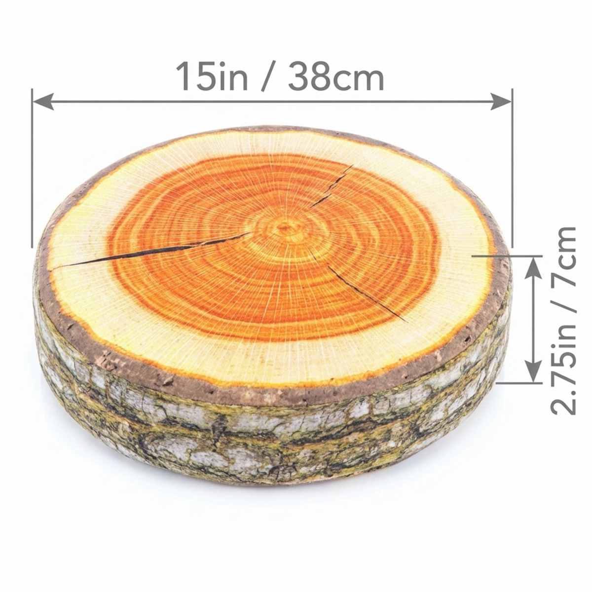 Log Maple Slice Memory Foam Seat Cushion Decorative Pillow - Bring Nature Home - view 6