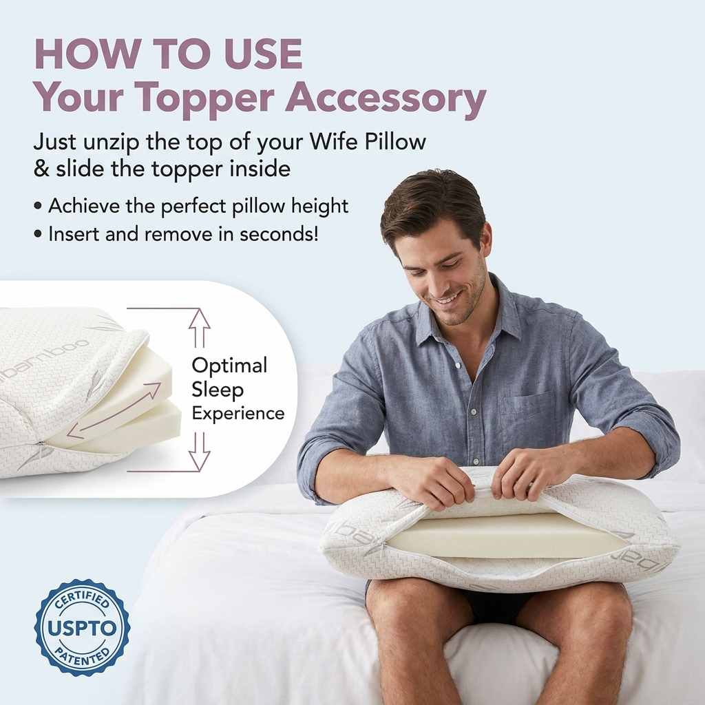 Insert Topper - Bamboo Cooling Blue Shredded Memory Foam - view 2