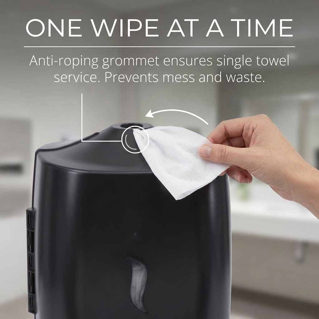 Wipes Dispenser - Wall Mounted - Disinfectant - Contemporary Anti-Roping Design - view 3