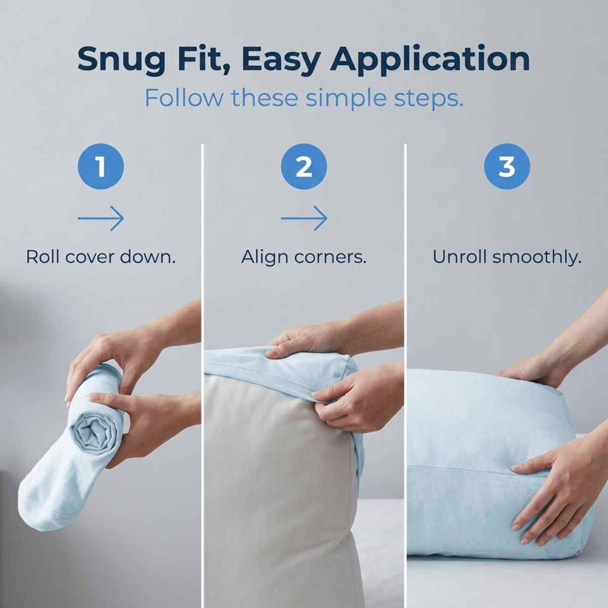 Jersey Knit Cover For The Better Sleep Fiber Fill Pillow - Hypoallergenic - view 6
