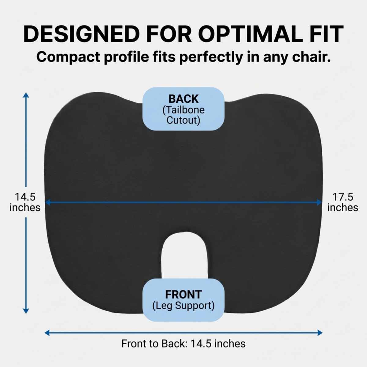 Coccyx Orthopedic Memory Foam - Sciatica Relief - Seat Cushion - view 9