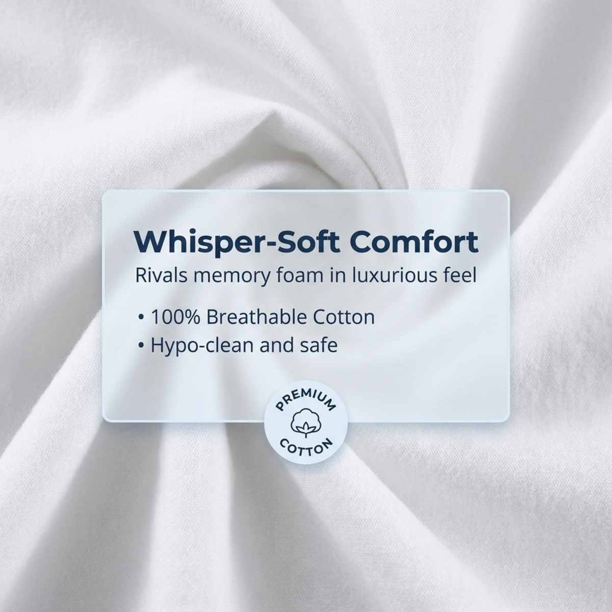 Cover For L-Shaped Body Pillow - Hypoallergenic - Tailored Fit - Comfort, White
