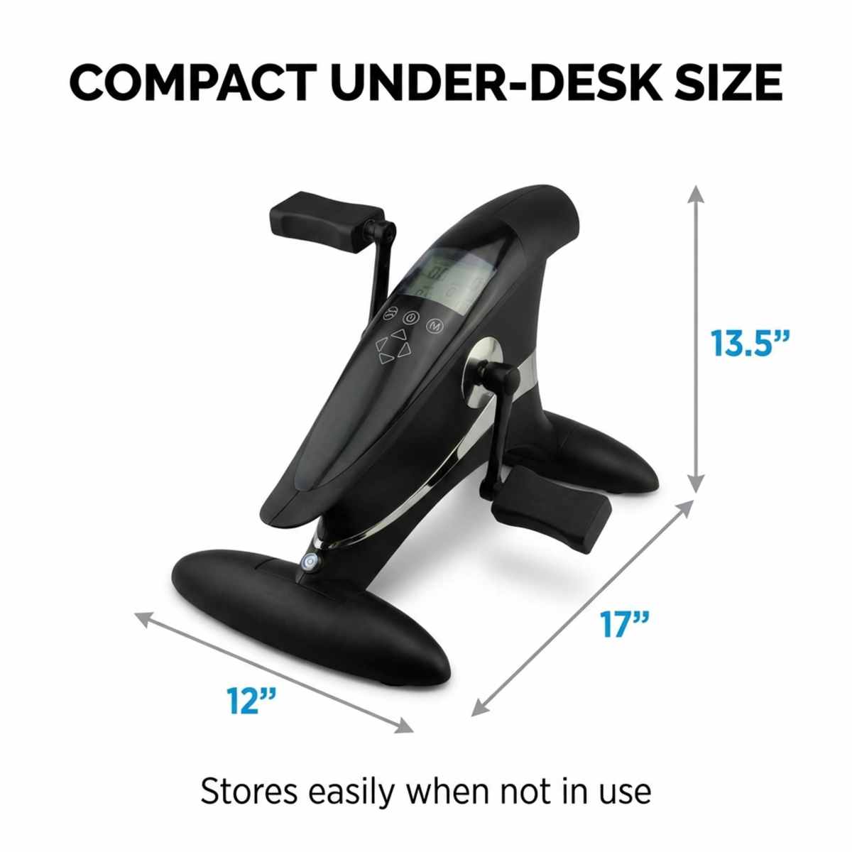 Motor Bike Indoor Bike With Mobile App Black - Under Desk Bike That Does the Work for You - view 7