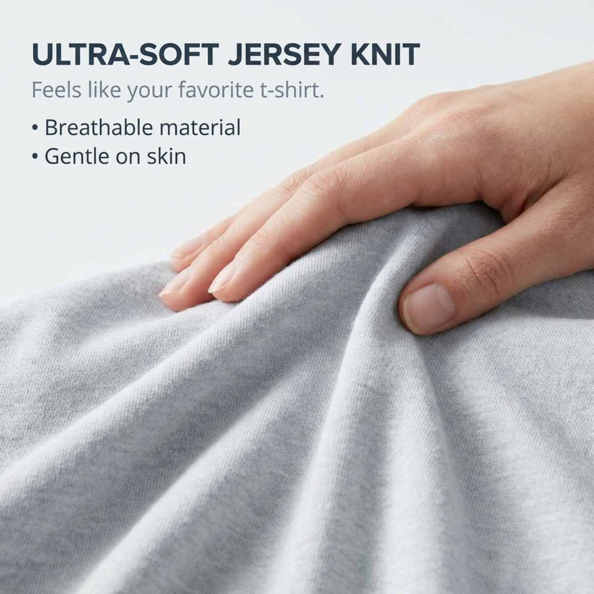Jersey Knit Cover For The Better Sleep Fiber Fill Pillow - Hypoallergenic - view 7