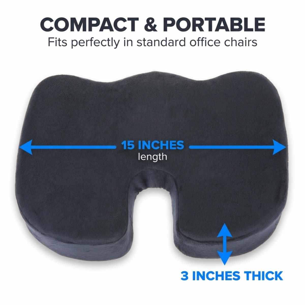 Coccyx Orthopedic Memory Foam - Sciatica Relief - Seat Cushion - view 11