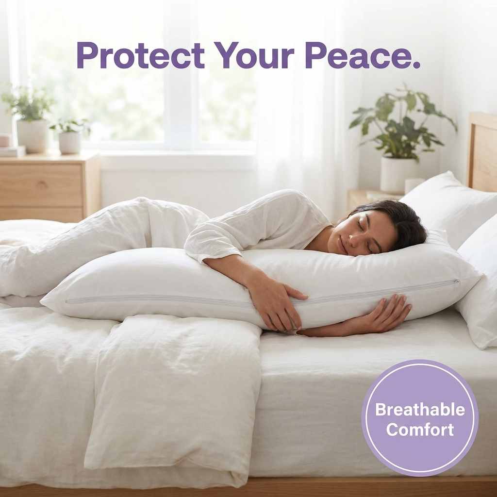 C-Shaped Full Body Pillow - Hypoallergenic Synthetic Fiber Fill - Unique Letter C Design - view 4