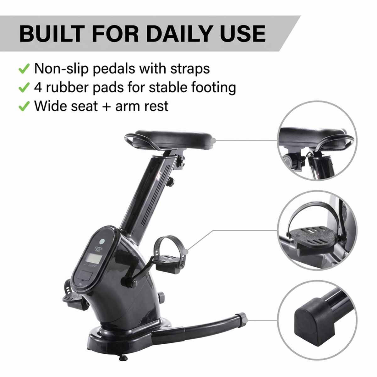 Upright Training X-Bike With Magnetic Resistance - Cardiac Aerobic Exercise Bike - Digital - view 10