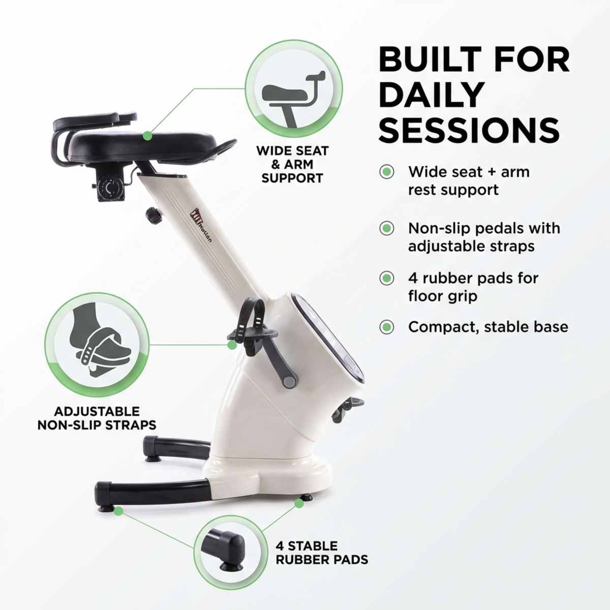 Upright Training X-Bike With Magnetic Resistance - Cardiac Aerobic Exercise Bike - Digital - view 12