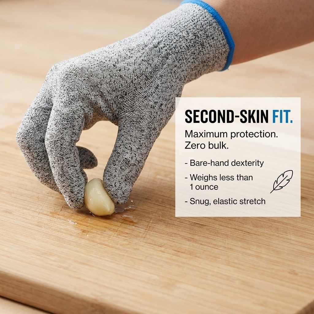 Kevlar No Cut Kitchen Gloves - Machine Washable - High Grade Polyethylene - Light Weight - view 14