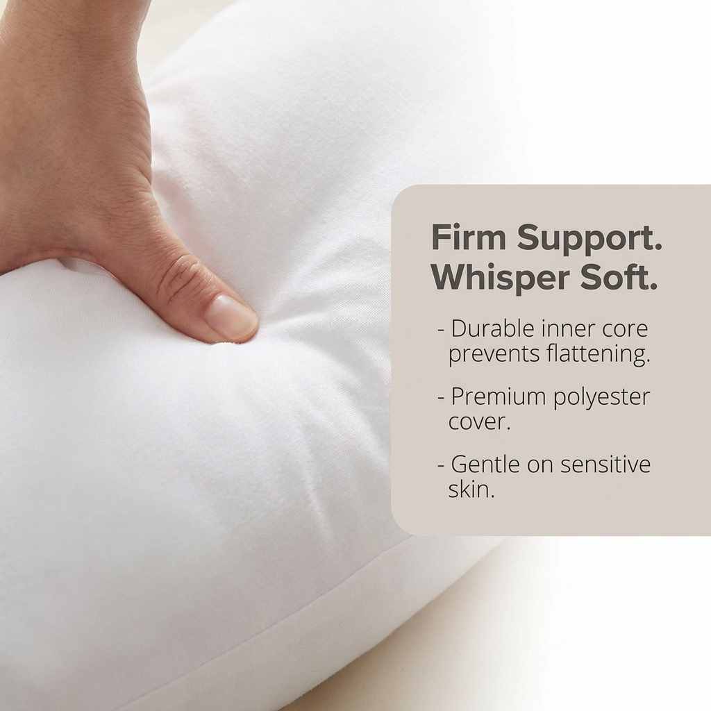 L-Shaped Body Pillow - Prenatal Pregnancy Pillow - Side Sleeper, Superior, White - view 4