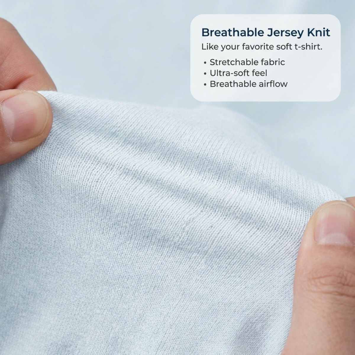 Jersey Knit Cover For The Better Sleep Fiber Fill Pillow - Hypoallergenic - view 10
