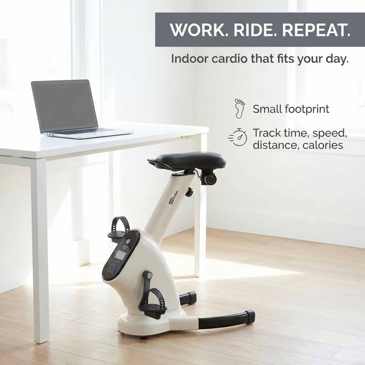 Upright Training X-Bike With Magnetic Resistance - Cardiac Aerobic Exercise Bike - Digital - view 15