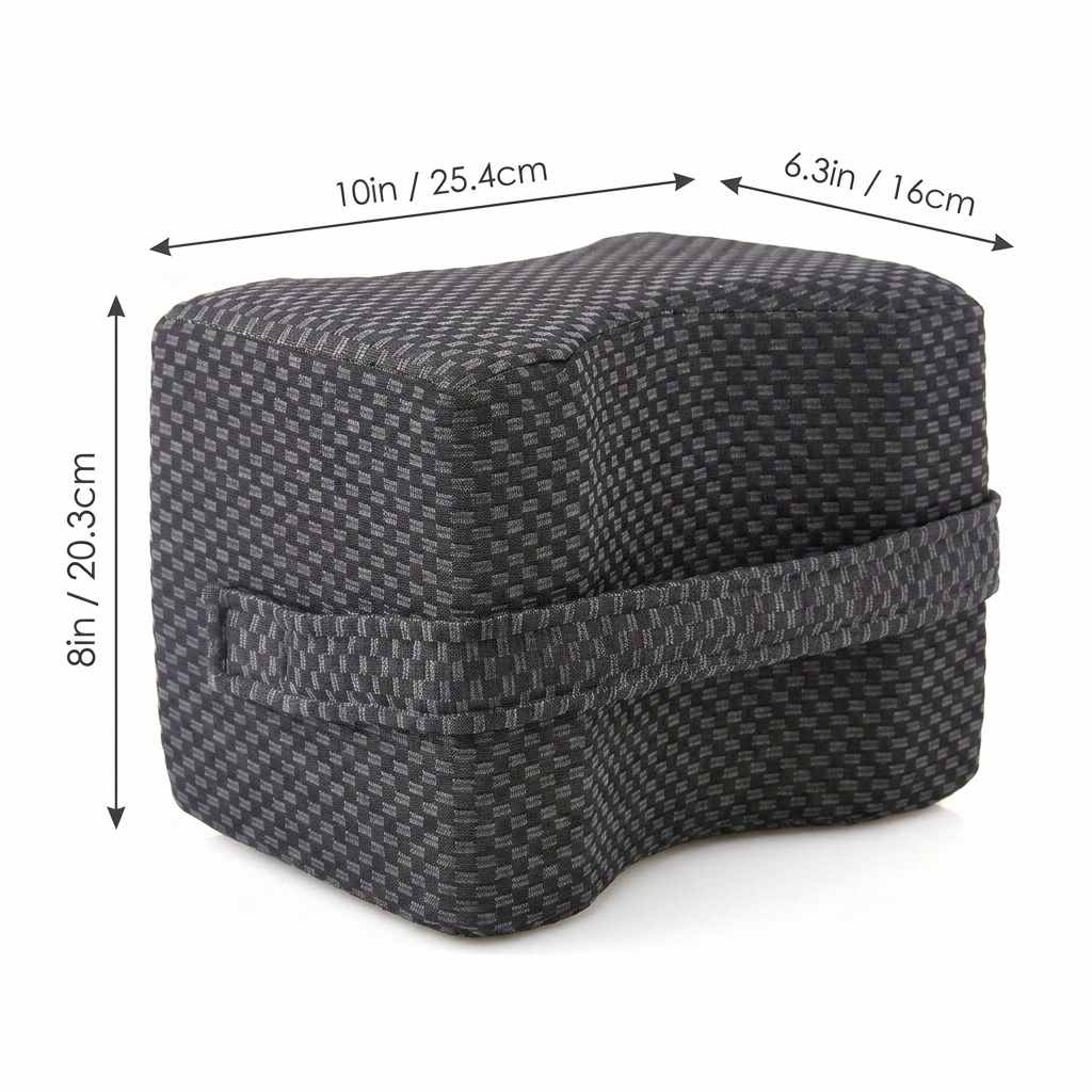 Leg and Knee Spacer Memory Foam Pillow W/Strap + Eye Mask - view 5