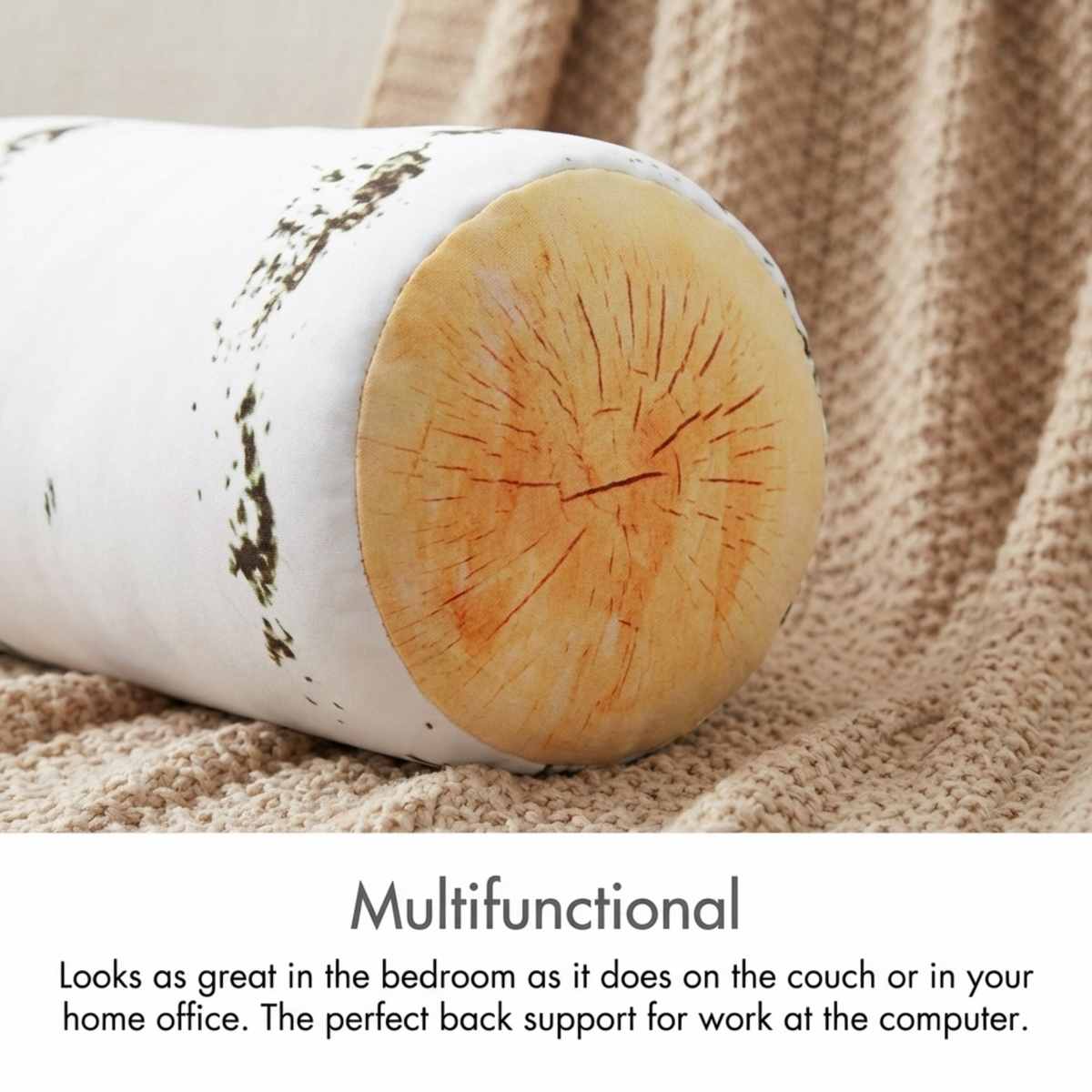 Microbead Bolster Neck Roll Pillow - Silky Feel - view 17