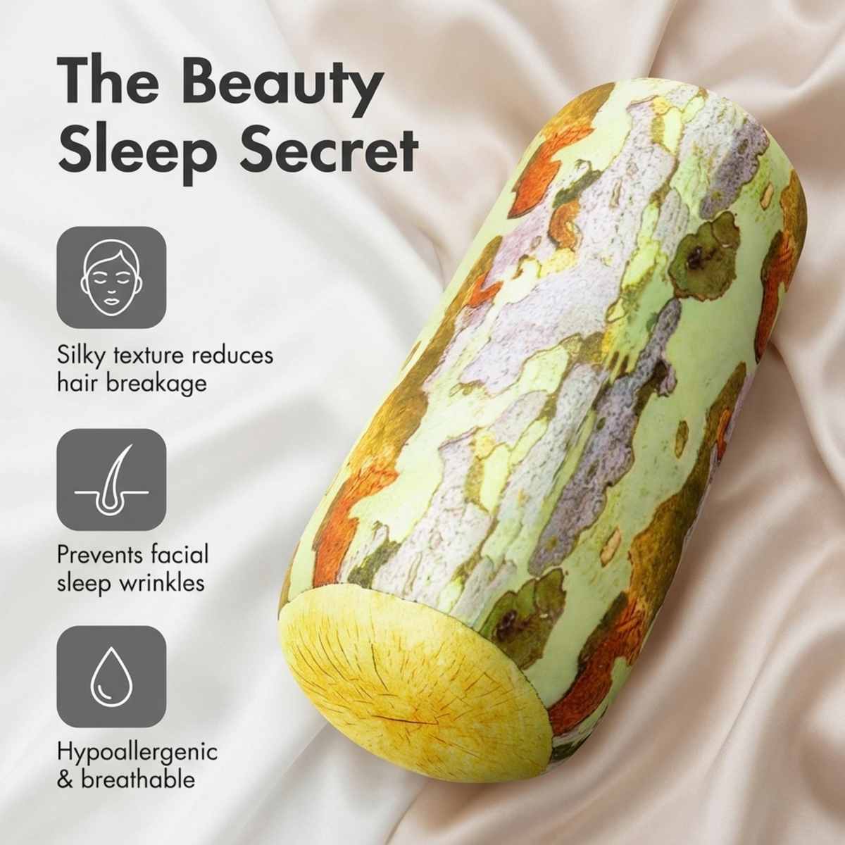Microbead Bolster Neck Roll Pillow - Silky Feel - view 18