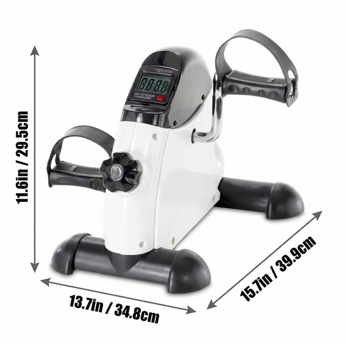 Pedal Exercise Mini Cycle Bike Silvery - Digital Display - Adjustable Resistance - view 10
