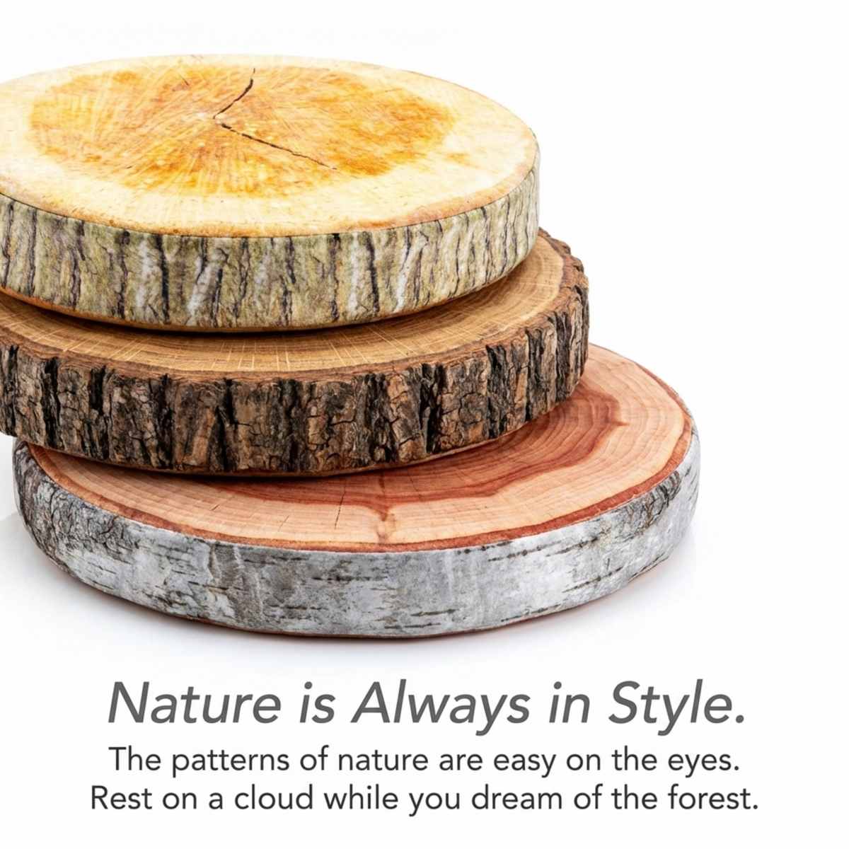 Log Maple Slice Memory Foam Seat Cushion Decorative Pillow - Bring Nature Home - view 14