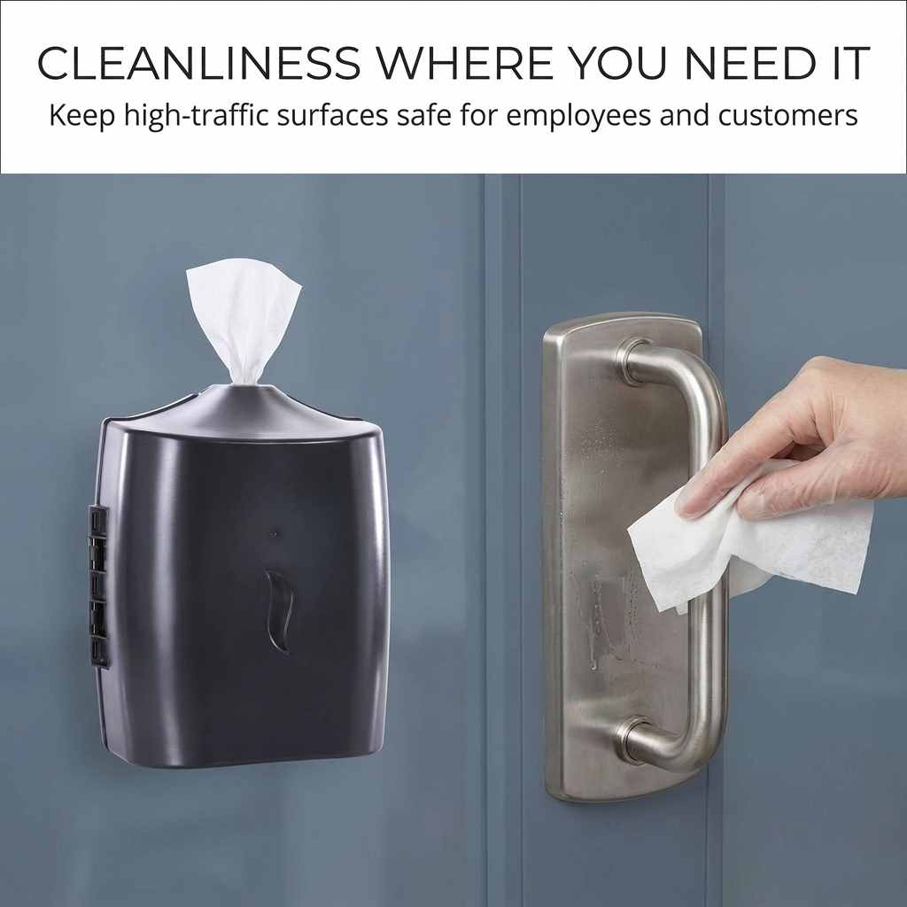 Wipes Dispenser - Wall Mounted - Disinfectant - Contemporary Anti-Roping Design - view 9