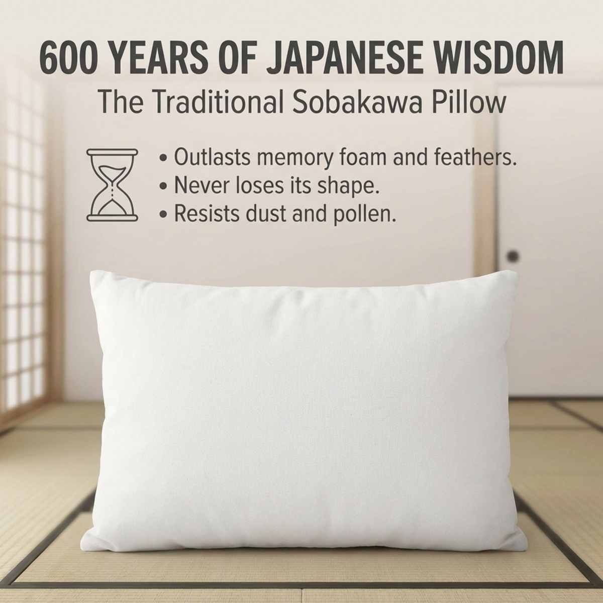 Organic Buckwheat Hull Bed Pillow - Stress And Neck Tension Relief - Bed Pillow, Cream - view 16