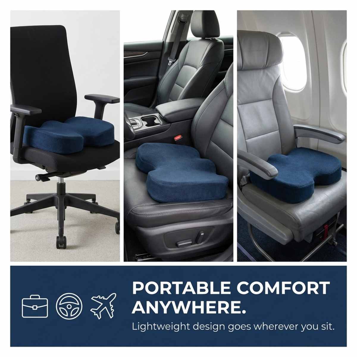 Bottom Reformulator Orthopedic Grade Foam Cushioned Seat - Hip Pain Relief - Seat Cushion - view 6