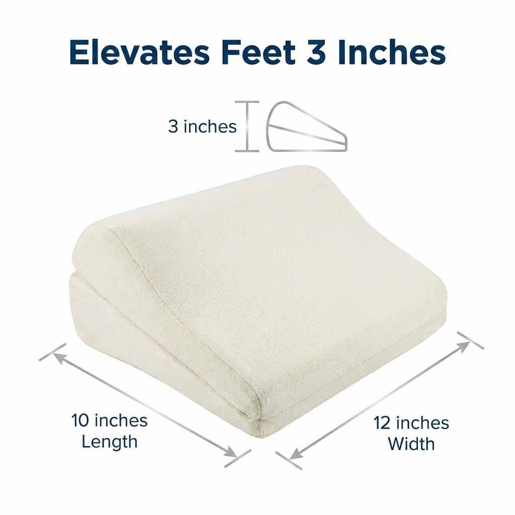 Leg Spacer Pillow - Hypoallergenic Memory Foam - Medical Specialty Pillow, White - view 6
