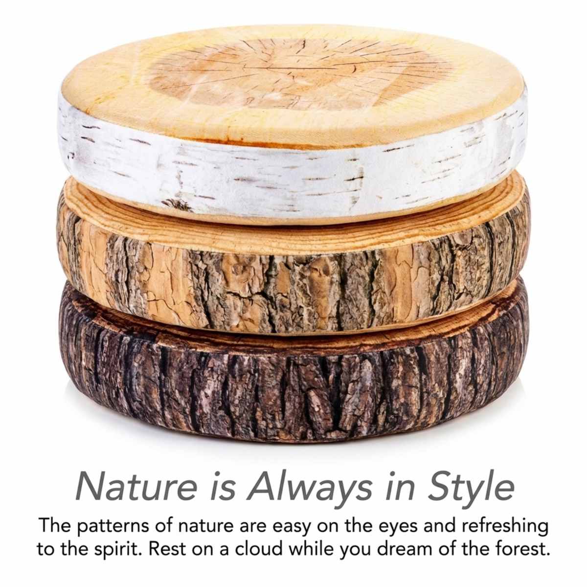Log Maple Slice Memory Foam Seat Cushion Decorative Pillow - Bring Nature Home - view 16