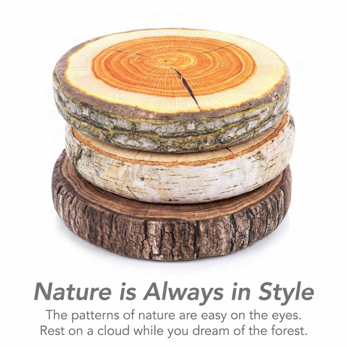 Log Maple Slice Memory Foam Seat Cushion Decorative Pillow - Bring Nature Home - view 18
