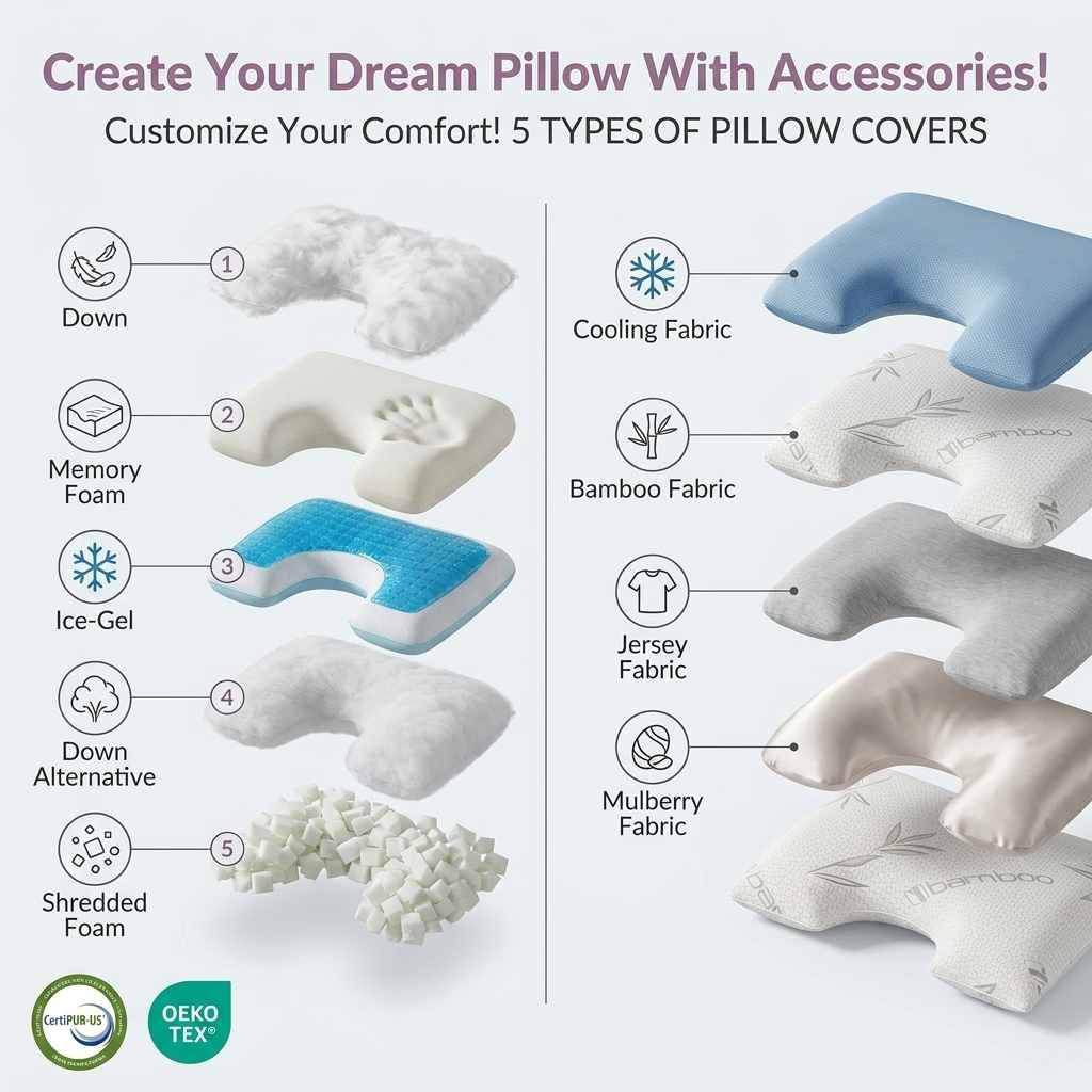 Insert Topper - Bamboo Cooling Blue Shredded Memory Foam - view 6