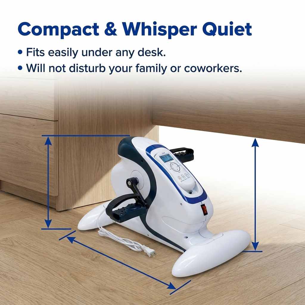 Motor Bike Indoor Bike With Mobile App Black - Under Desk Bike That Does the Work for You - view 12