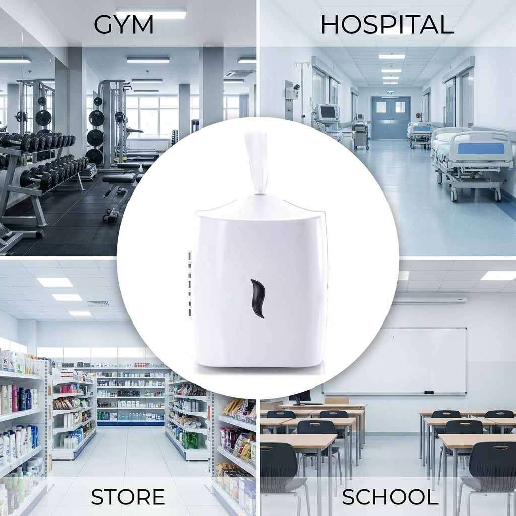 Wipes Dispenser - Wall Mounted - Disinfectant - Contemporary Anti-Roping Design - view 12
