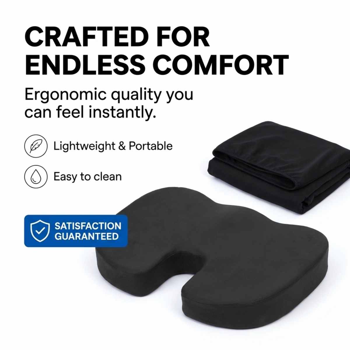 Coccyx Orthopedic Memory Foam - Sciatica Relief - Seat Cushion - view 21