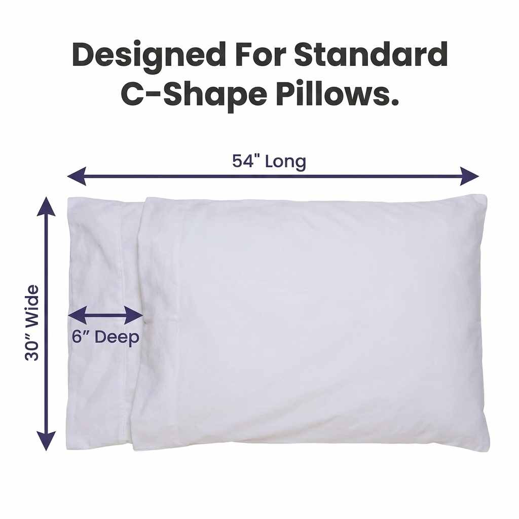 C-Shaped Full Body Pillow - Hypoallergenic Synthetic Fiber Fill - Unique Letter C Design - view 7