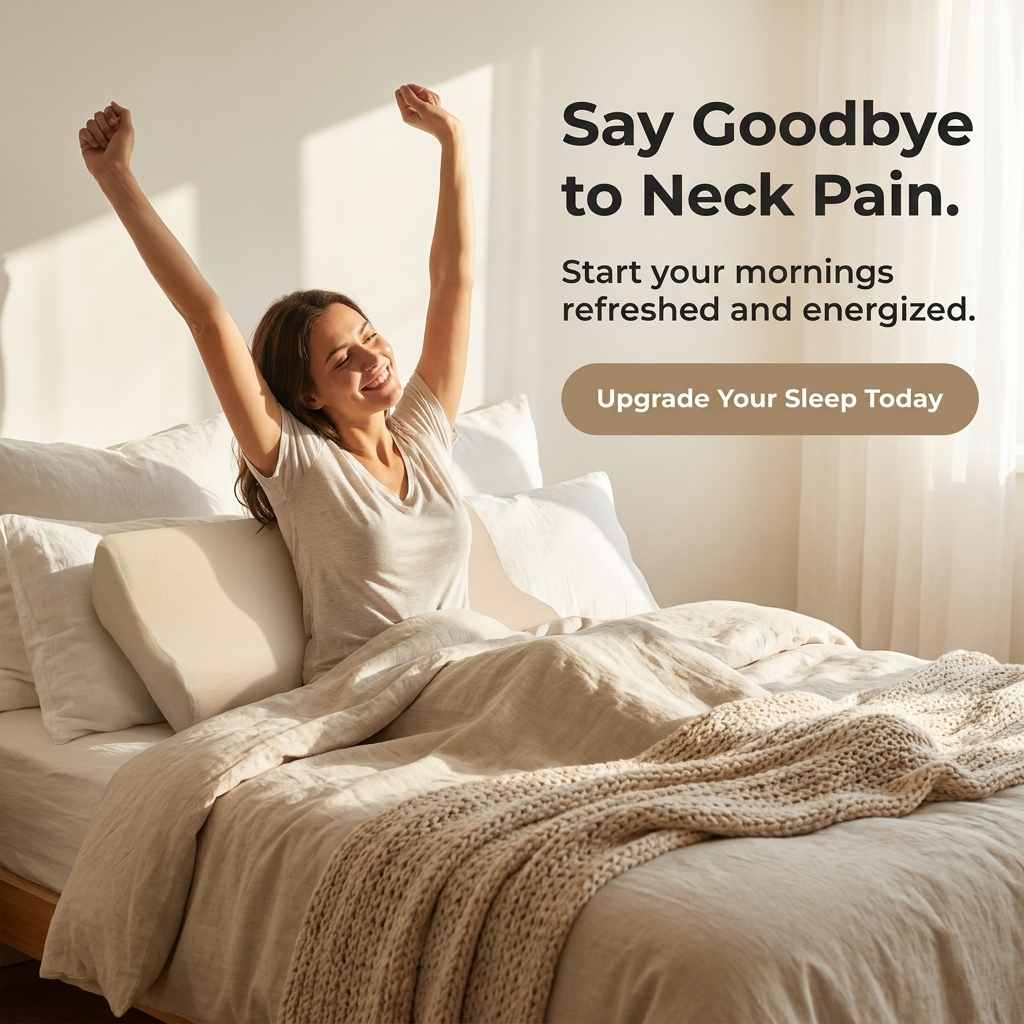 Perfect Contour Memory Foam Bed Pillow - Stress And Neck Tension Relief - Bed Pillow, Crea - view 7