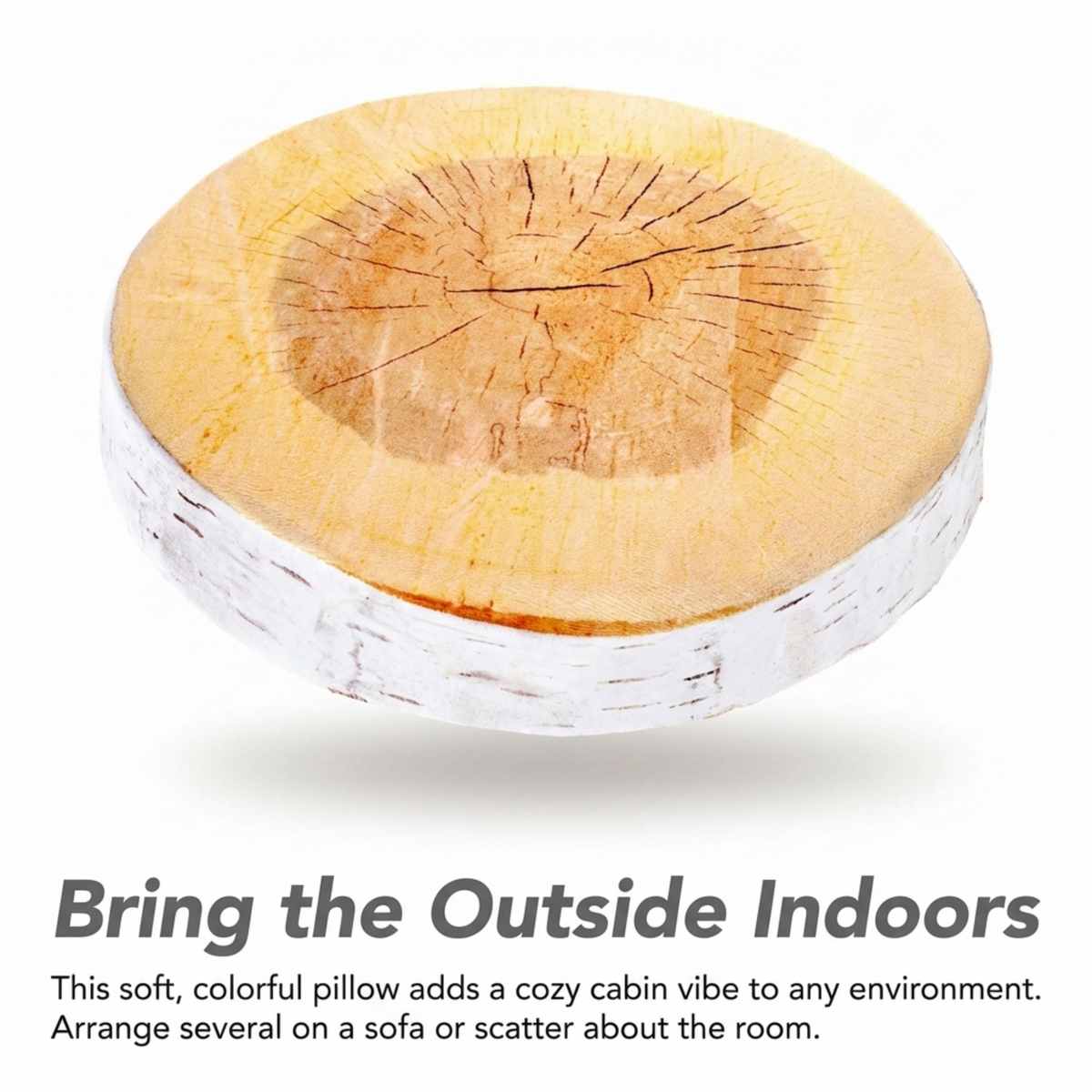 Log Maple Slice Memory Foam Seat Cushion Decorative Pillow - Bring Nature Home - view 19