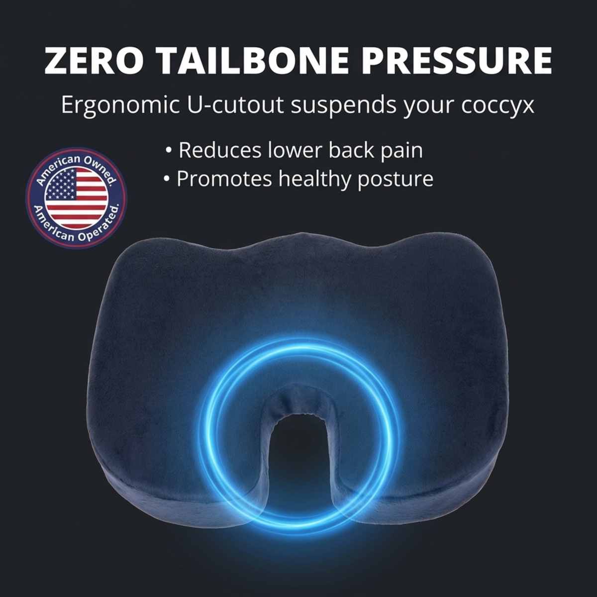 Coccyx Orthopedic Memory Foam - Sciatica Relief - Seat Cushion - view 23